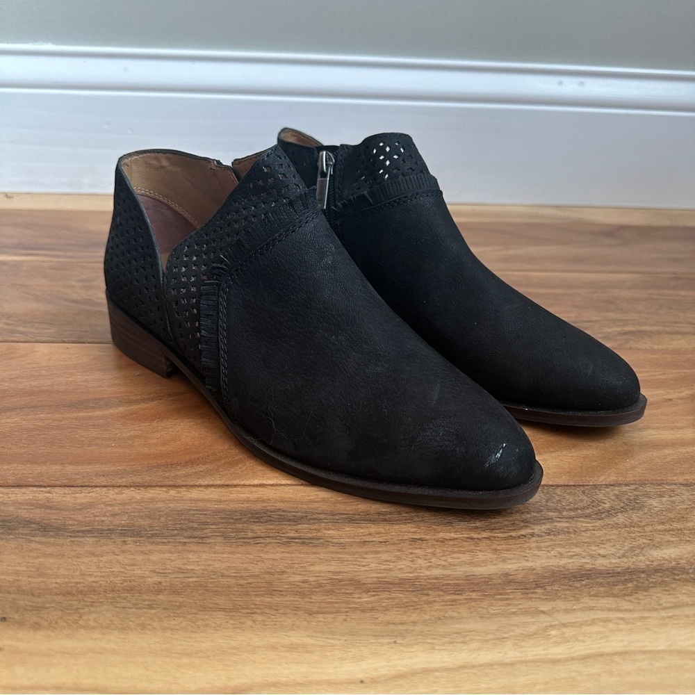 Lucky Brand PakPao Black Leather Ankle Boot